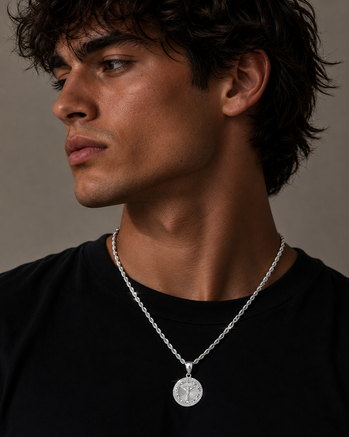 Diamond cut crucifix Pendant