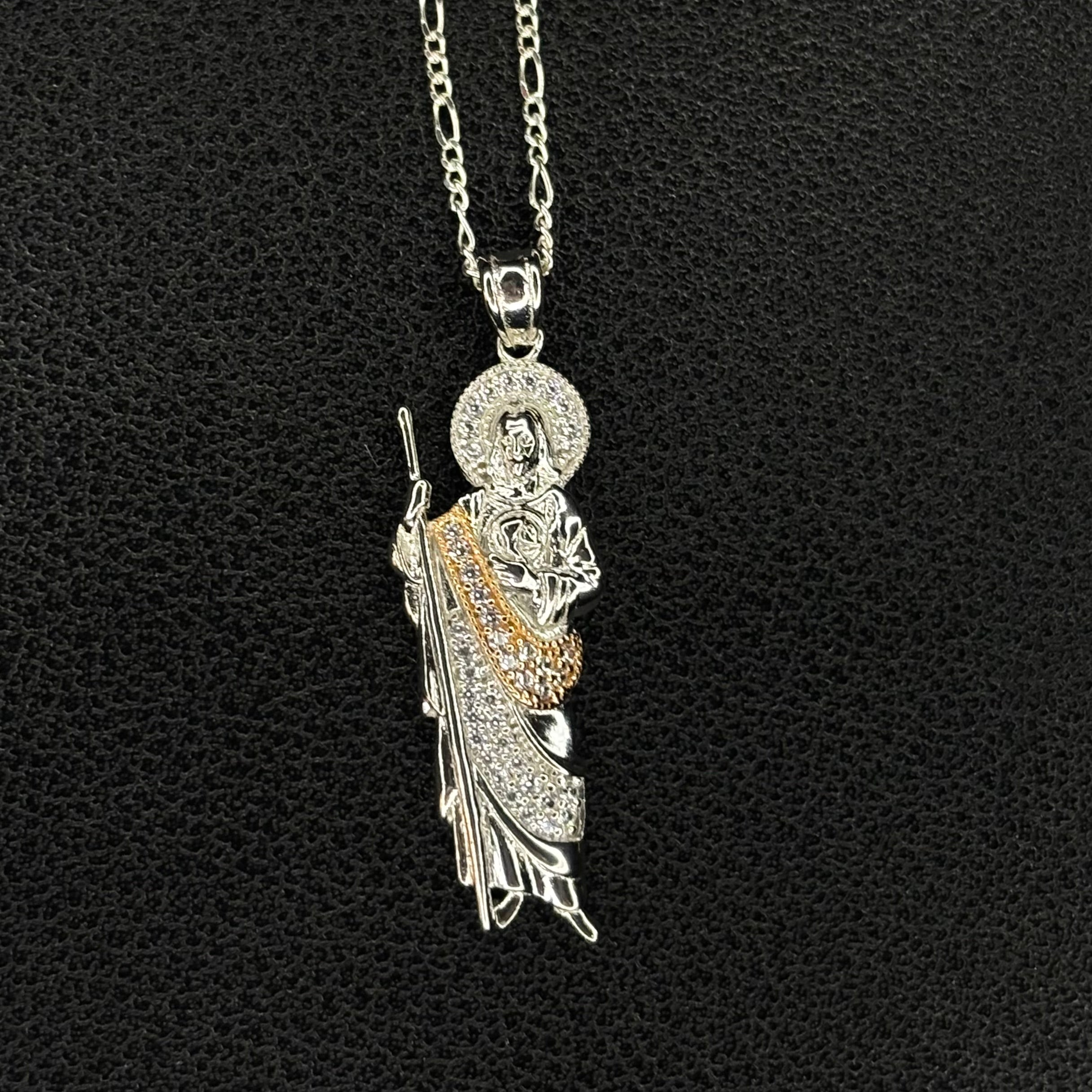 Iced Small St Jude Pendant