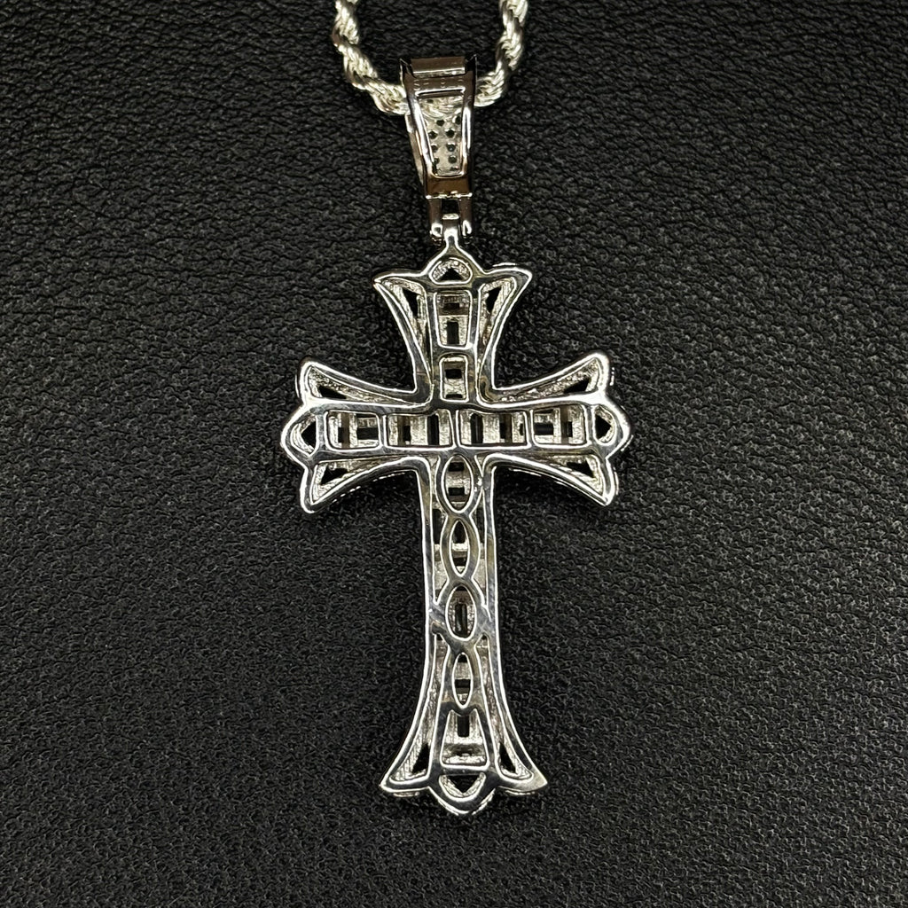 Iced Cross Baguette #2 pendant