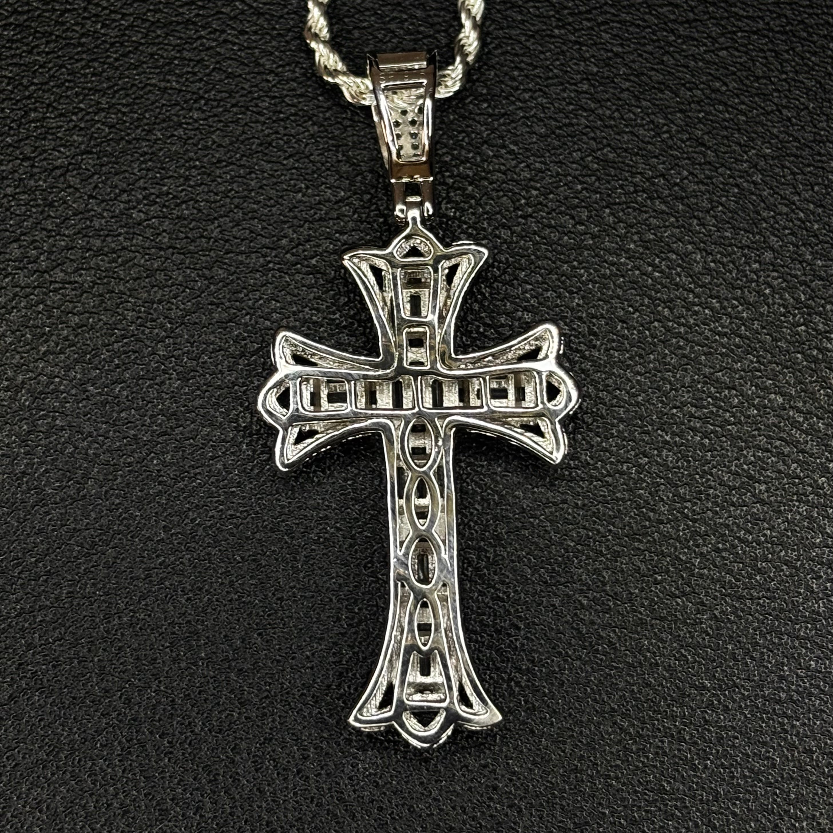 Iced Cross Baguette #2 pendant