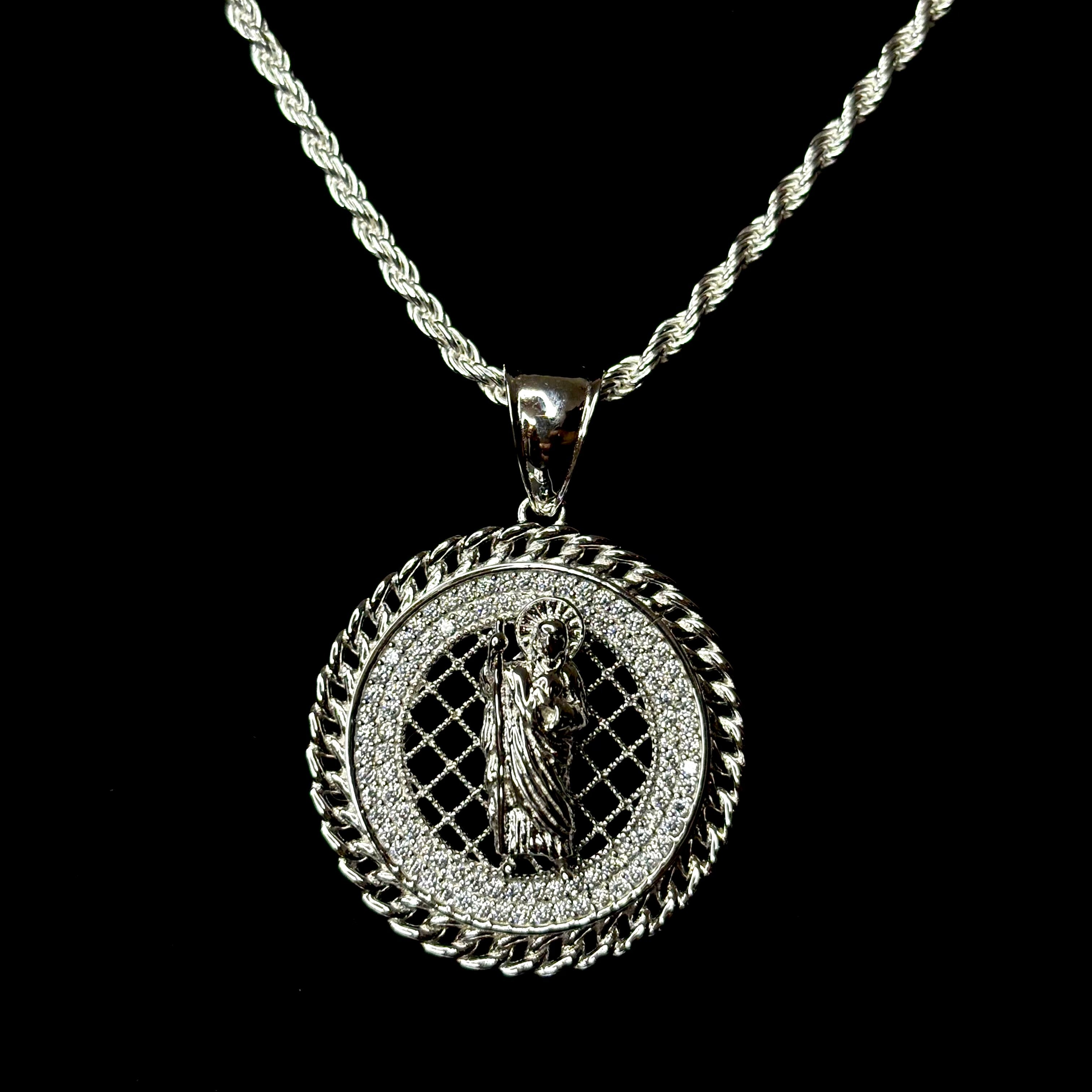 Iced Encrusted St Jude Pendant