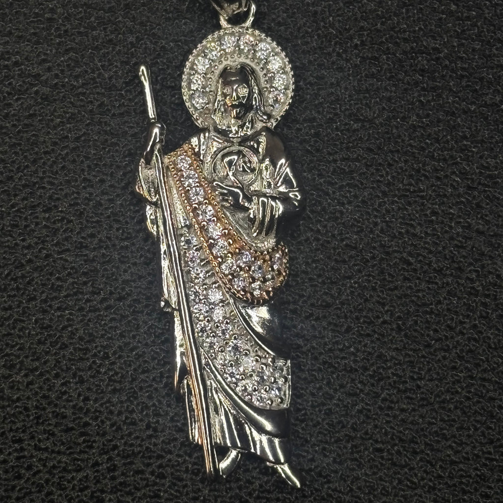 Iced Small St Jude Pendant