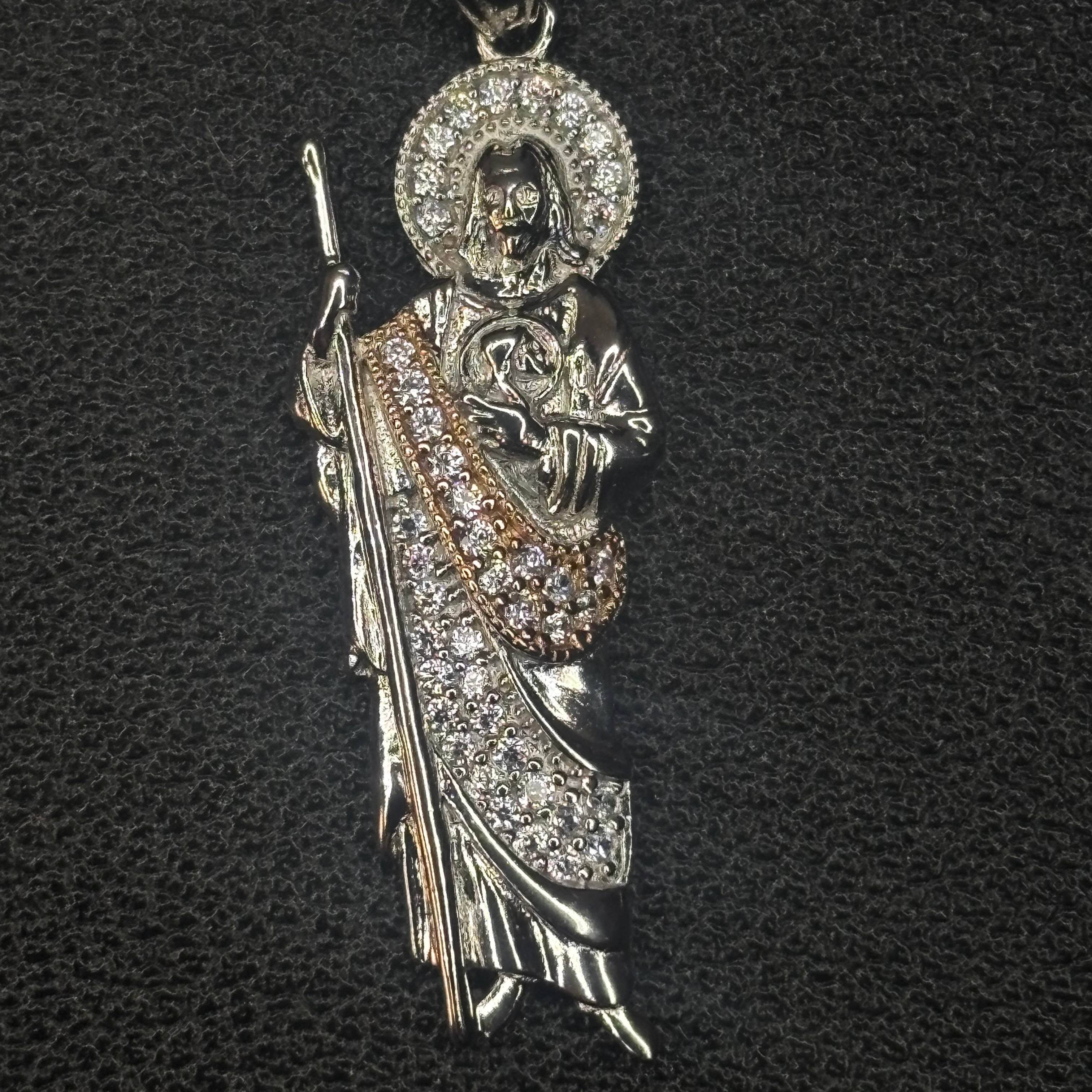 Iced Small St Jude Pendant