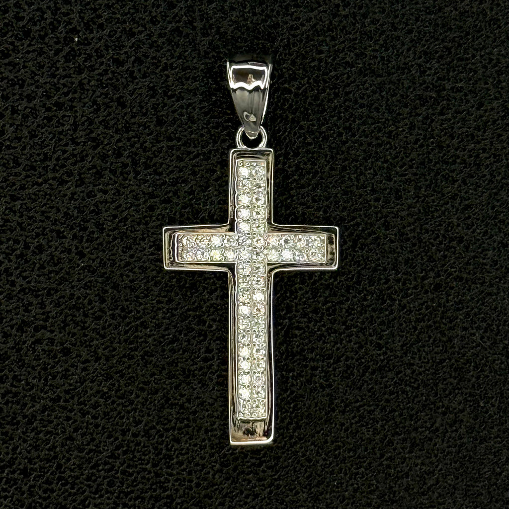 Moissanite Slim Cross Pendant
