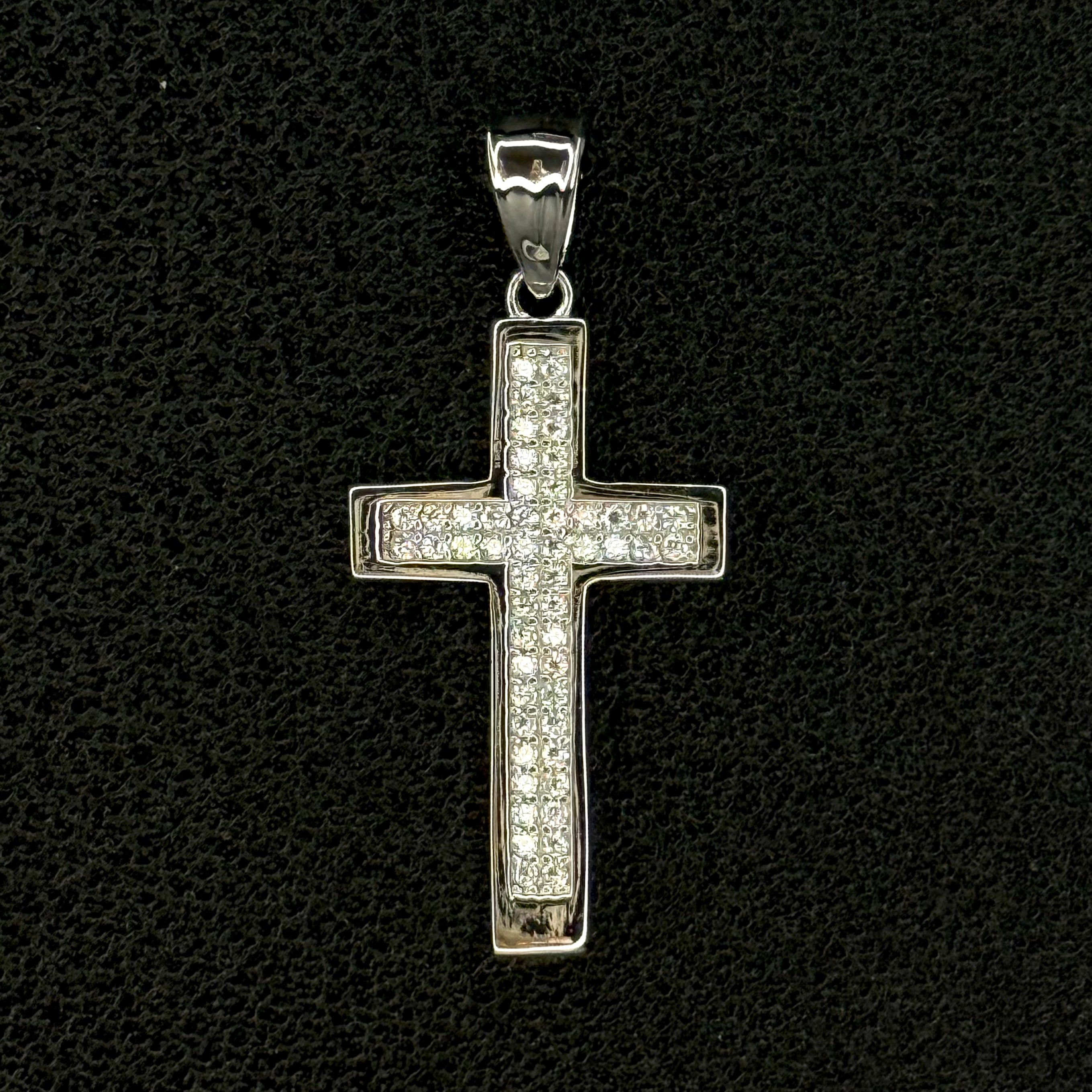 Moissanite Slim Cross Pendant