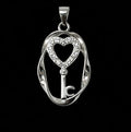 Heart and key pendant