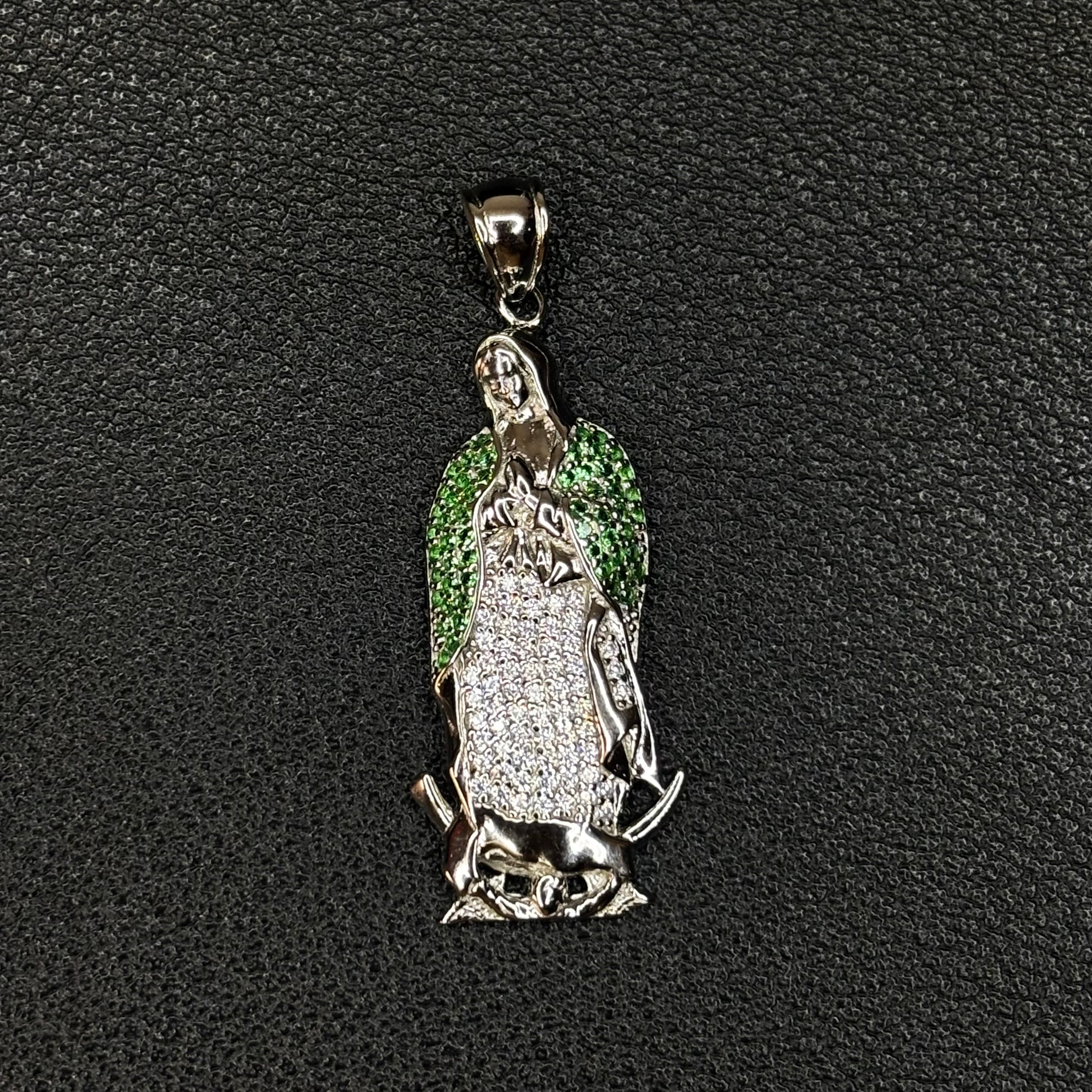 Iced Virgin Mary Pendant