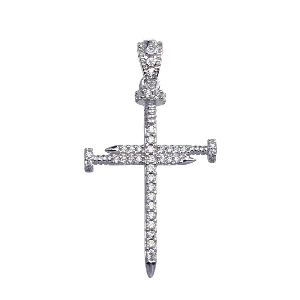 Nail Cross Moissanite Pendant