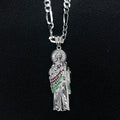Iced colored St jude Pendant