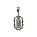Virgin Mary Iced Green Red Clear #2 Pendant