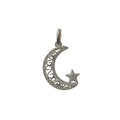 Moon and star Iced Pendant