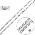 2.8mm Diamond Cut Curb chain