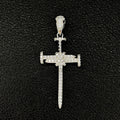 Iced Nail Cross Pendant